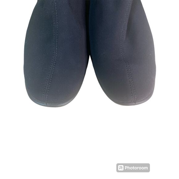 ECCO Gore-Tex Black Leather /Stretch Fabric Pull On Ankle Boots Size 39 /US 8.5 - Picture 5 of 5